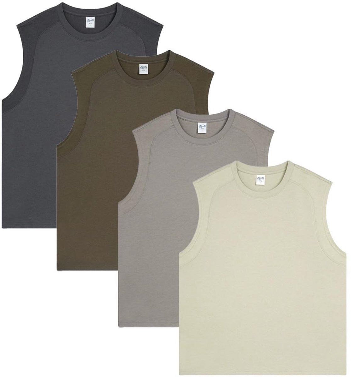 Mouwloze Tank Tops voor Heren - Lichtgewicht Katoen - 4 Stuks