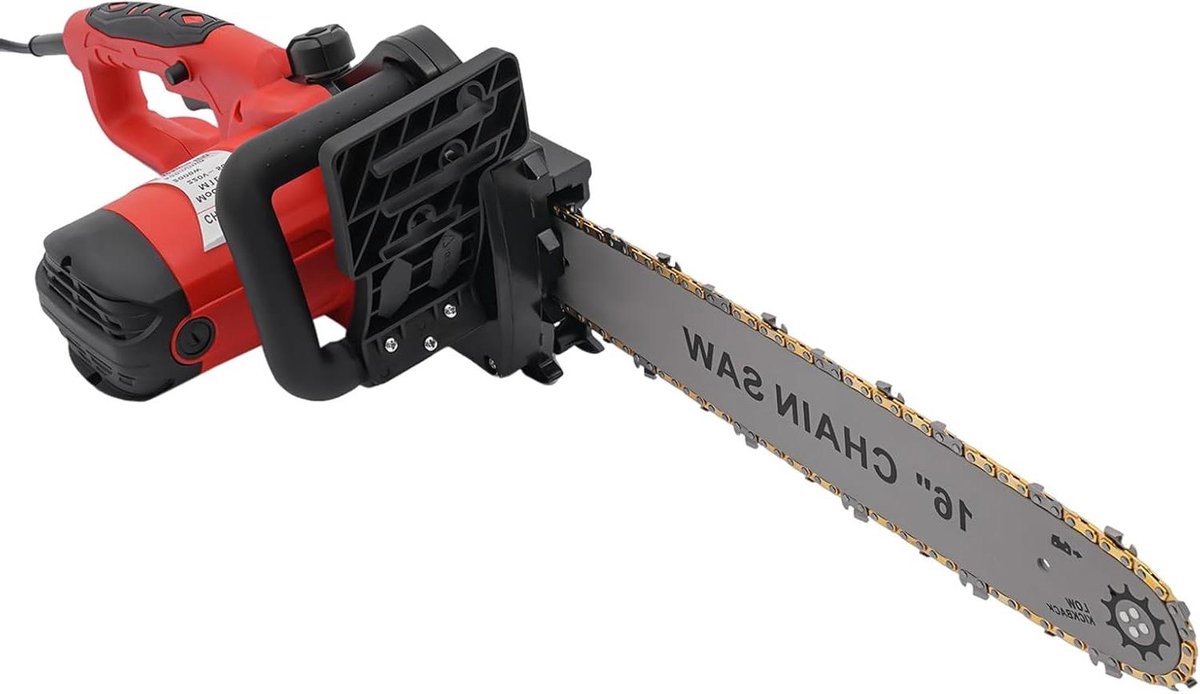 Elektrische Kettingzaag - Motorzaag Houtzaag - Hout Zagen - Automatische Oliesmering - 16 Inch - Rood