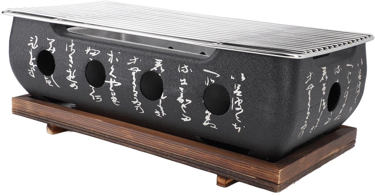 Dailygoods- Barbecue Draagbare Japanse Grill - Houtskoolgrill - Aluminiumlegering - Compact - Multifunctioneel - Snelle Verwarming