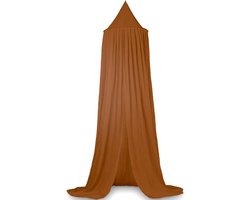 Thijox - Deryan Baldakijn Kinderkamer 245cm - Luxe Bedluifel, Muggennet, Ademend Katoen, 5 Kleuren, Hemelbed Gordijnen voor Meisjes, Jongens & Baby, K