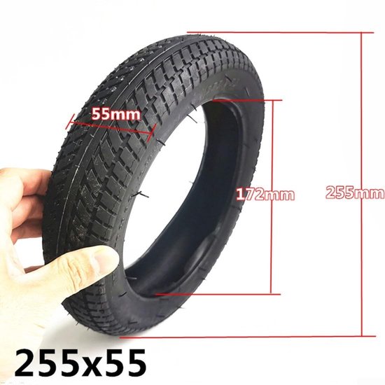 Dailygoods- Band 255x55 mm - Binnenband - Buitenband - Butylrubber - Rubber - Geschikt voor kinderwagens - Kinderwagenband van Dailygoods — afbeelding 2