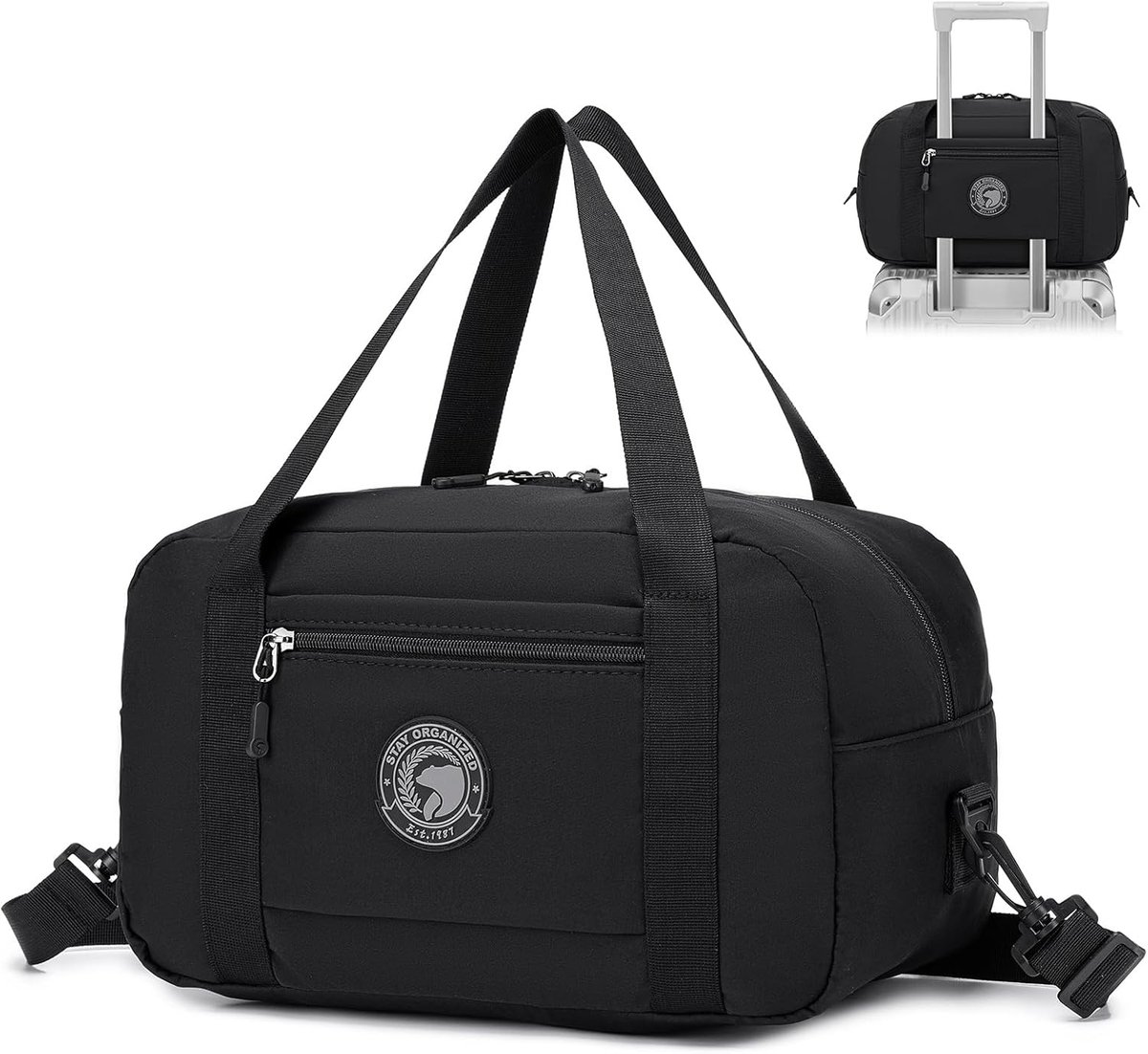 Thijox - Klein Reistas Handbagage 35x20x20cm - Vliegtuig Tas voor Ryanair - Waterdichte Weekendtas met Natte Zakken - Travel Cabin Bag - Fitness en Re
