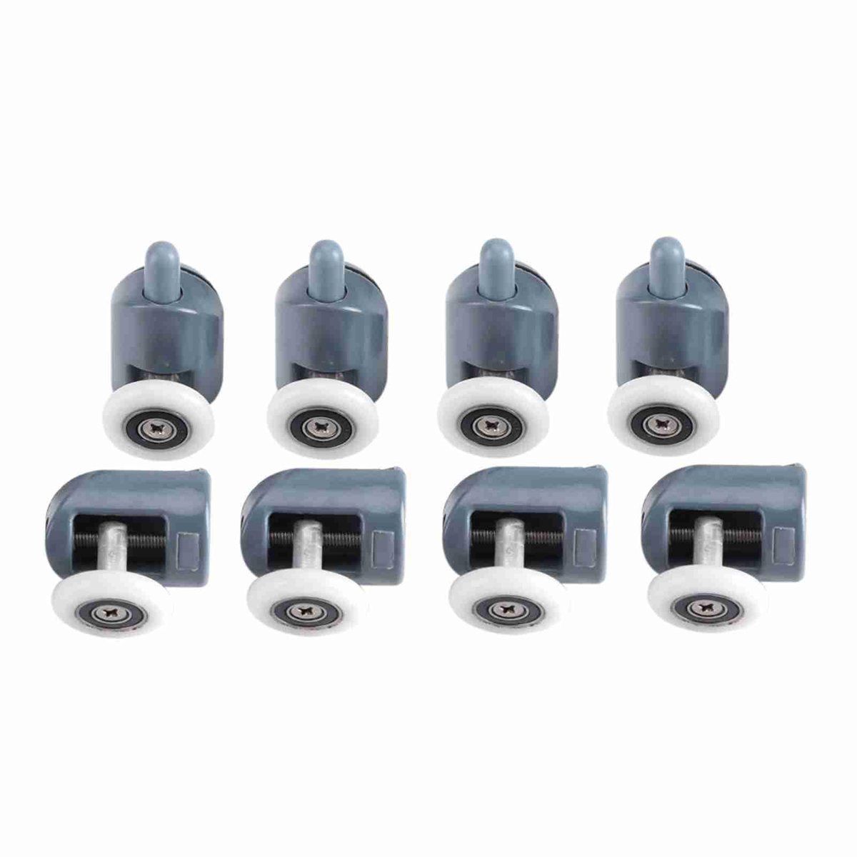 Dailygoods- Katrollen 8 Stuks - Roldiameter 19 mm - Douchedeur Rollen - Glazen Schuifdeur Wielen - Slijtvast - Geluidsarm - Deurrollen