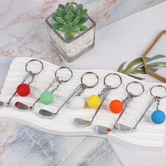 Dailygoods- Golfsleutelhanger 10x - Personaliseerbaar - Cadeau voor golfers - Sleutelhanger auto - Sleutelhanger volwassenen - Veilig materiaal van Dailygoods — afbeelding 5