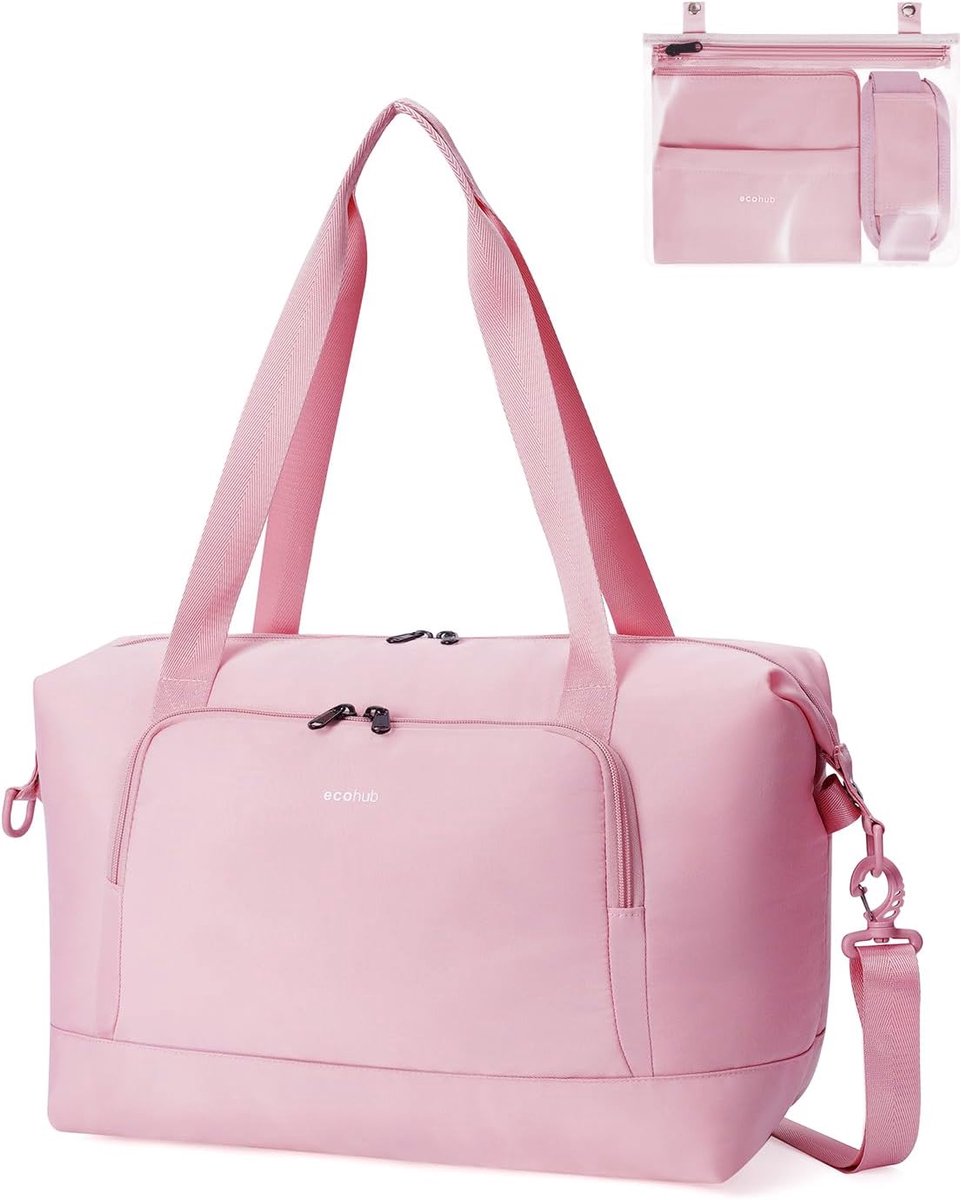 SnelShoppen - ECOHUB Ryanair Reistas 40x30x20cm, 24L Handbagage Tas, Lichtgewicht Waterdichte WeekendTas, Gerecycled PET, Onderstoel TravelBag voor Da
