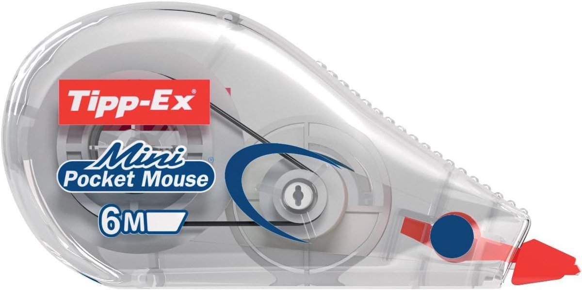 Thijox - Tipp-Ex Correctieroller Mini Pocket Mouse 5mm x 6m - Handige en Compacte Schrijfhulp voor Thuis, Kantoor en School - Perfect voor Links- en R