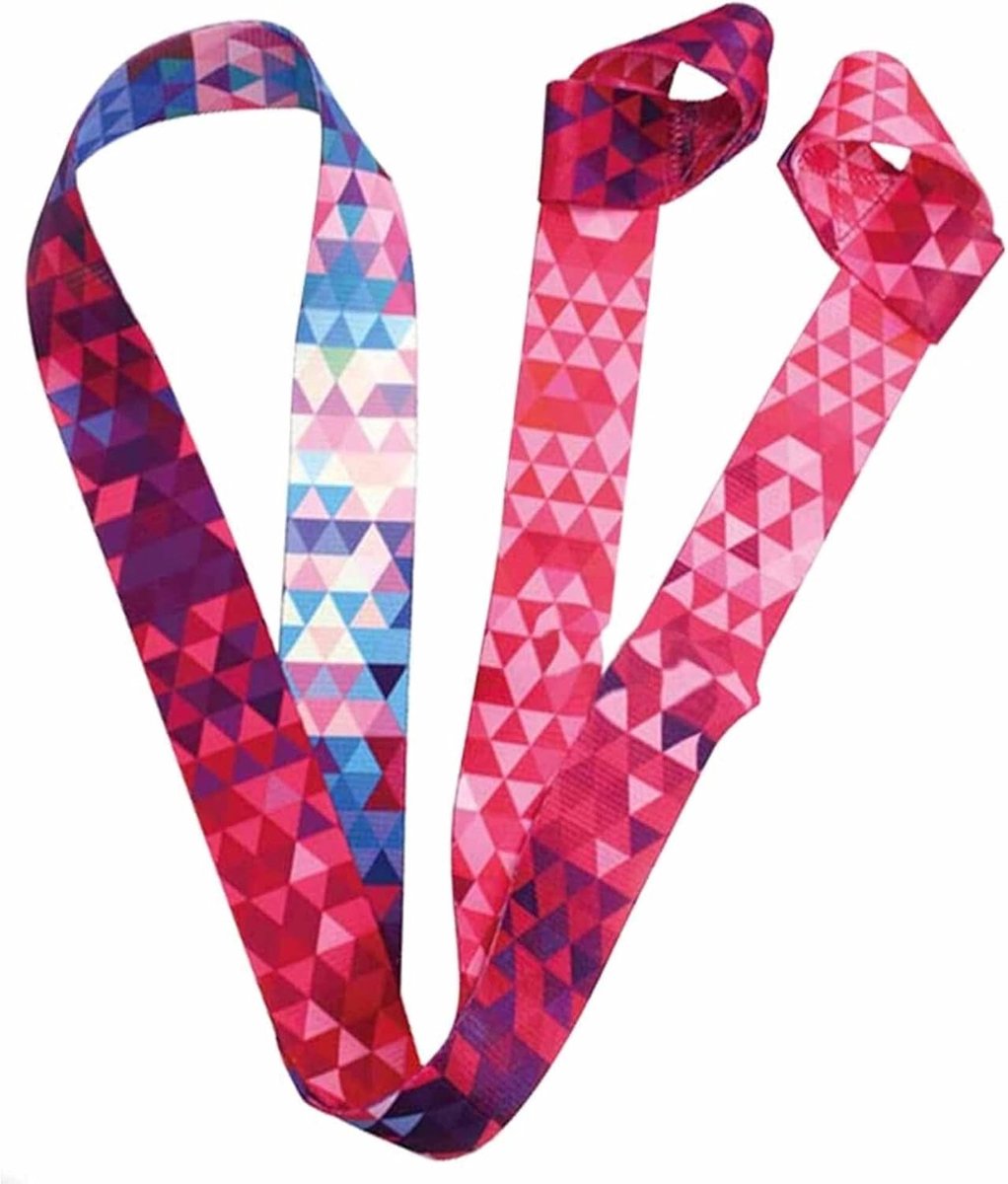 Verstelbare Draagriem voor Yogamat - Elastische Yoga Stretchband met Print - Ideaal voor Draagcomfort en Oefeningen, 173 cm x 3,8 cm, Multicolor