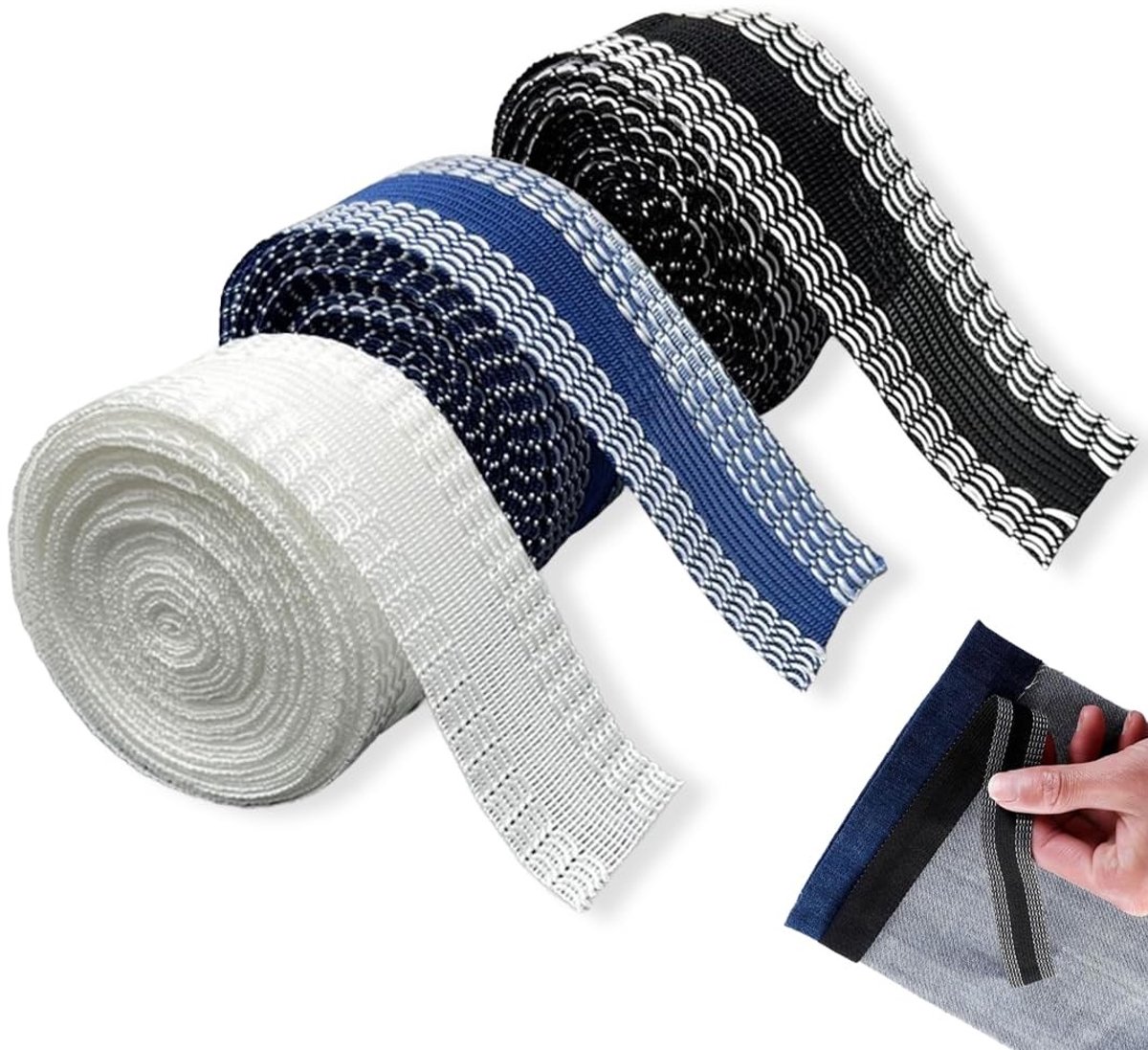 Inovra- Strijkband Wasbestendig - Strijkband voor Gordijnen - Strijkband voor Broeken - Duurzaam Polyester - Eenvoudig en Snelle Aanpassing - Zoomband