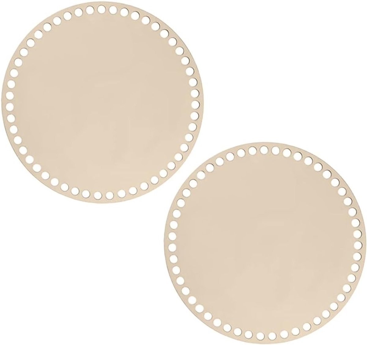 Ondersteuning voor Haken, 2 Stuks, Natuurlijke Houten Basis voor Mand, Ronde Vorm, Handgemaakt, DIY Projecten, Decoratie, Mand met Haak