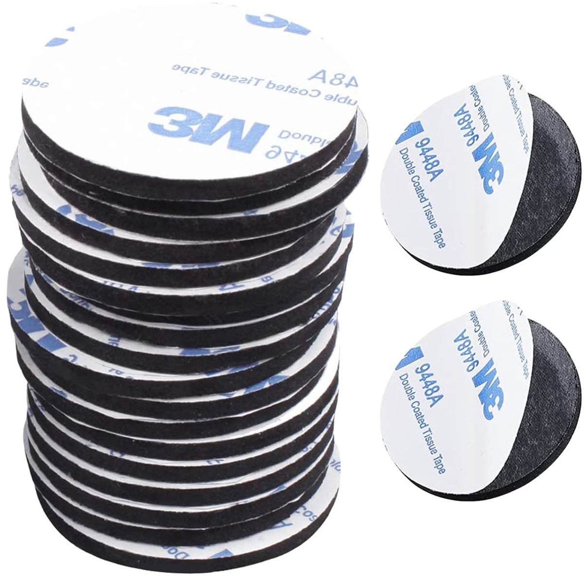 Dubbelzijdige extra sterke plakband van schuim, rond voor vloeren, deuren, plastic en glas, 20 mm, 20 stuks in verpakking