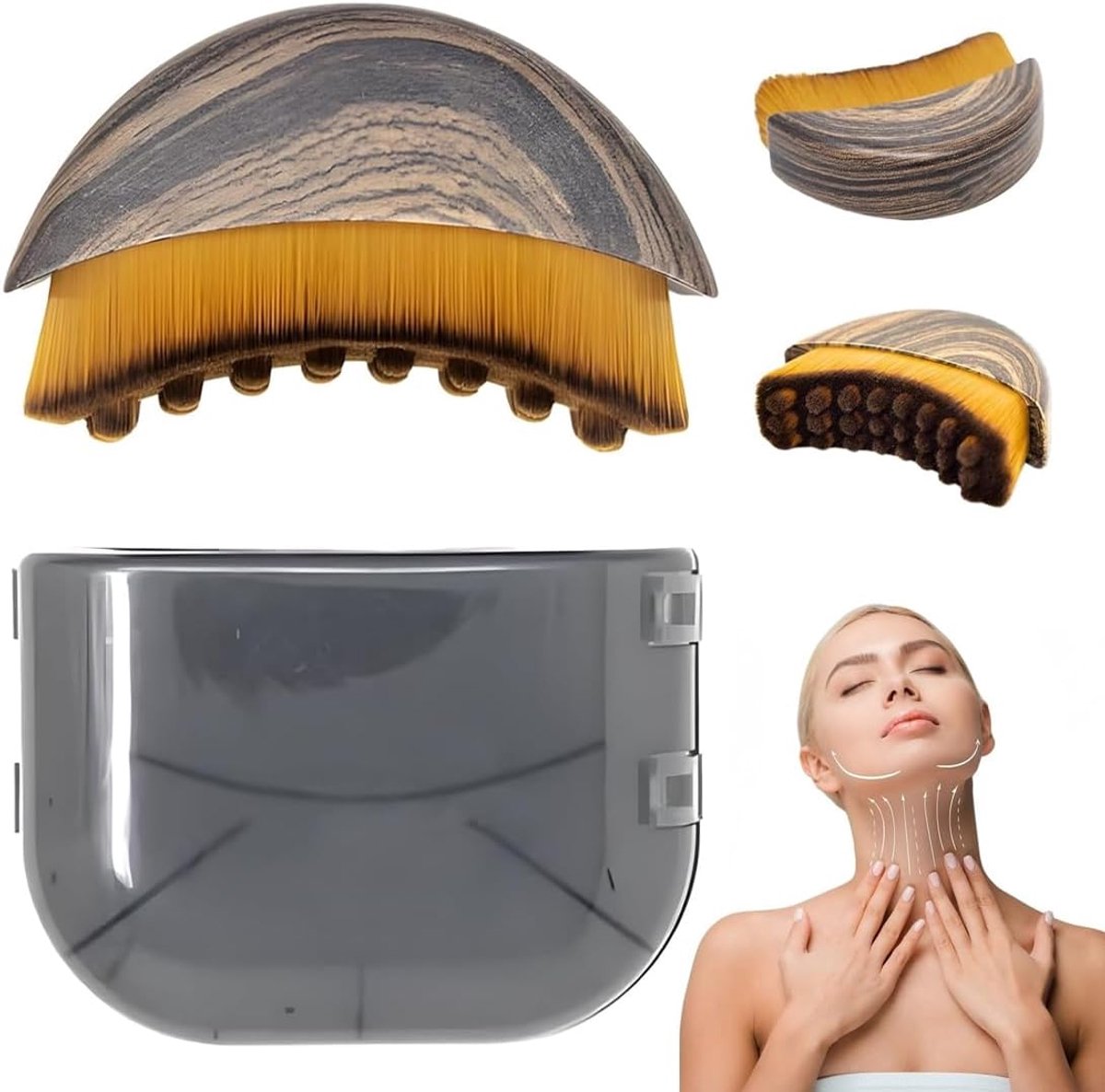 Thijox - 1 Delige Gezichtsborstel voor Lymfedrainage en Massage - Professioneel Lymfedrainage Apparaat voor Gezichtscontouren - Vermoeidheid Verlicht