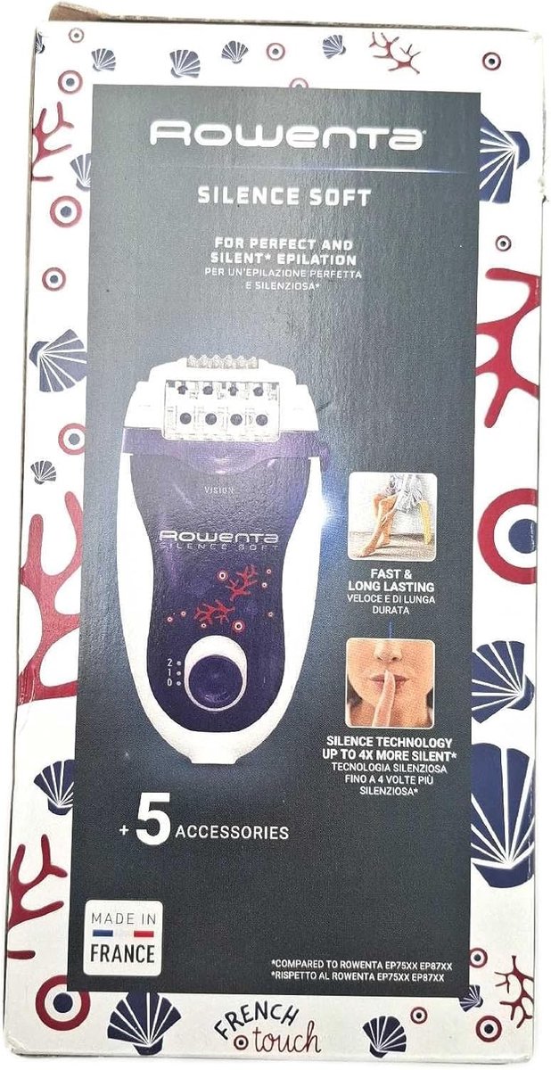 Thijox - Epilator Silence Soft, Zacht Ontharingsapparaat met Zichtfunctie, Multi-hoekefficiëntie, Accessoires voor Gevoelige Gebieden en Peeling, EP56