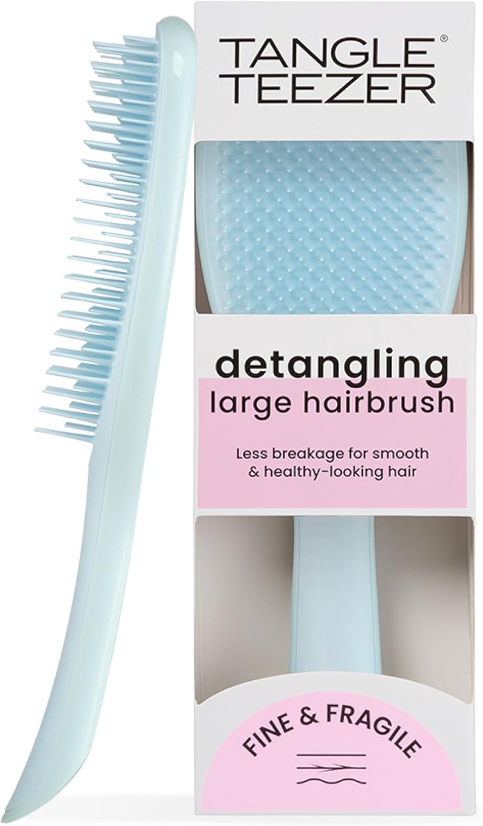 Thijox - Ultimate Detangler Haarborstel voor Fijn en Dun Gekleurd Haar - Anti-Klit Borstel met Zachte Flex-tanden - Vermindert Breuken en Trekken - Ze