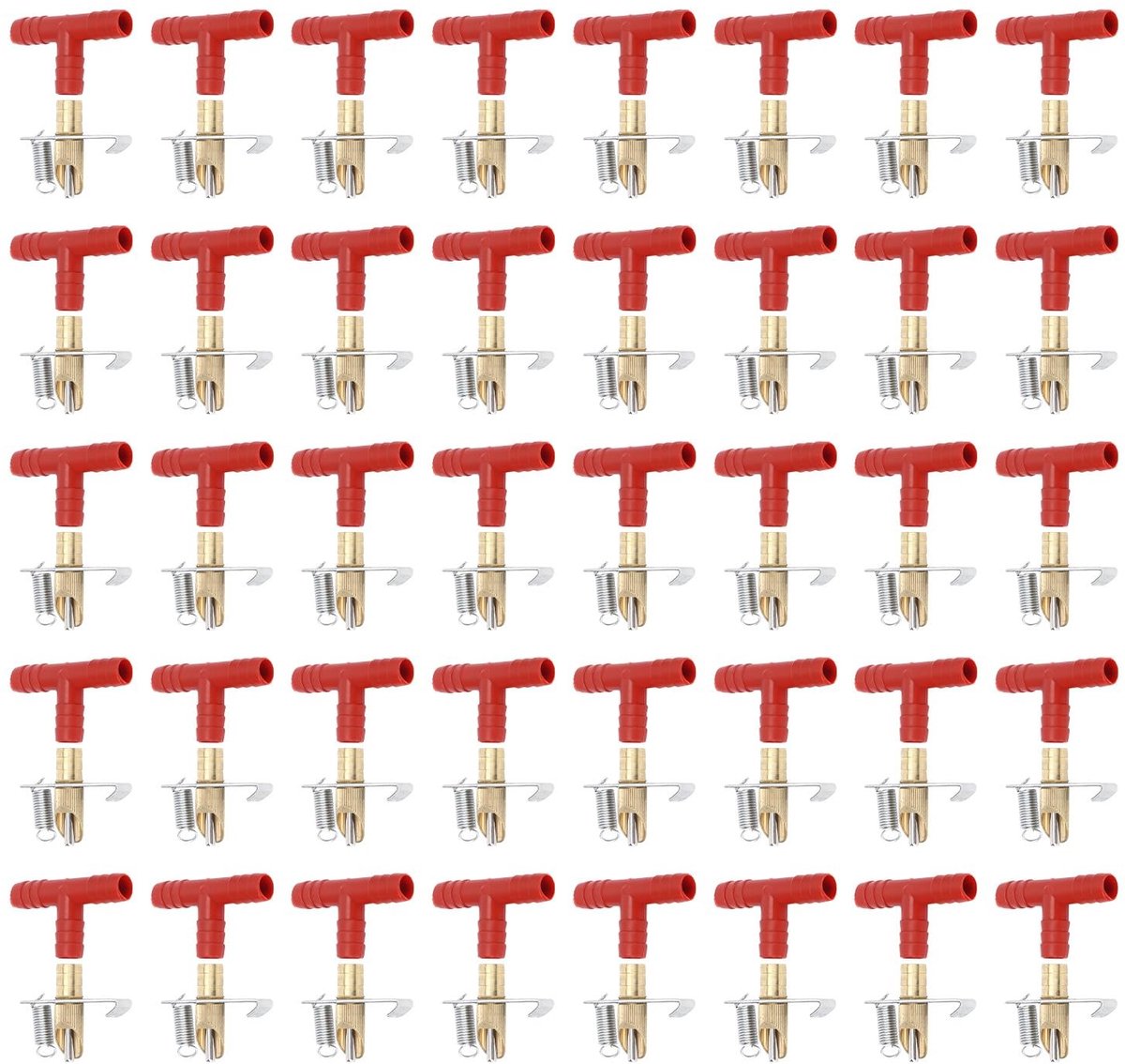 Dailygoods- Drinknippel Automatisch - Konijnendrinker - Waterspeen - Drinkwater Accessoires - 20 Stuks - Kunststof/Koper/IJzer