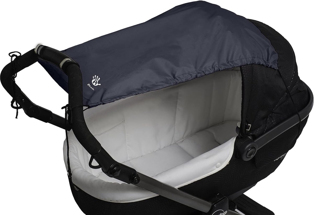 SnelShoppen - Baby Zonnescherm met UV-bescherming voor Kinderwagen/Buggy - Donkergrijs - Ideaal voor Zomerdagen, Veiligheid en Comfort voor Uw Baby