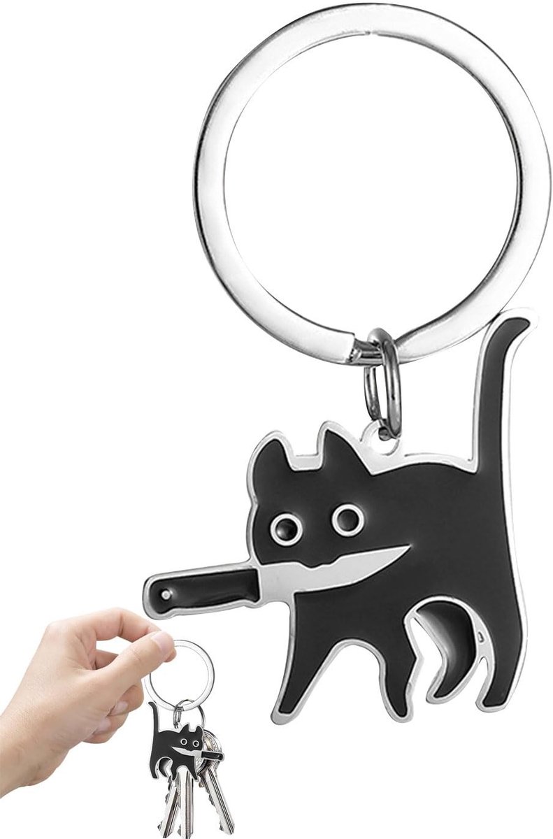 Dailygoods- Kattensleutelhanger - Grappig Cadeau voor Kattenliefhebbers - Sleutelhanger voor Koppels - Lichtgewicht en Duurzaam - Klein en Draagbaar - Uniek Ontwerp