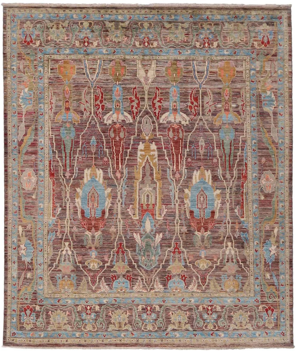 Medallion Art Deco Handgeknoopte Tapijt