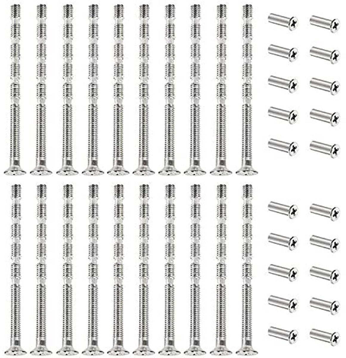 Dailygoods - 20 stuks M4 deurgrepen - Verbindings- en bevestigingsschroeven voor deurgrepen