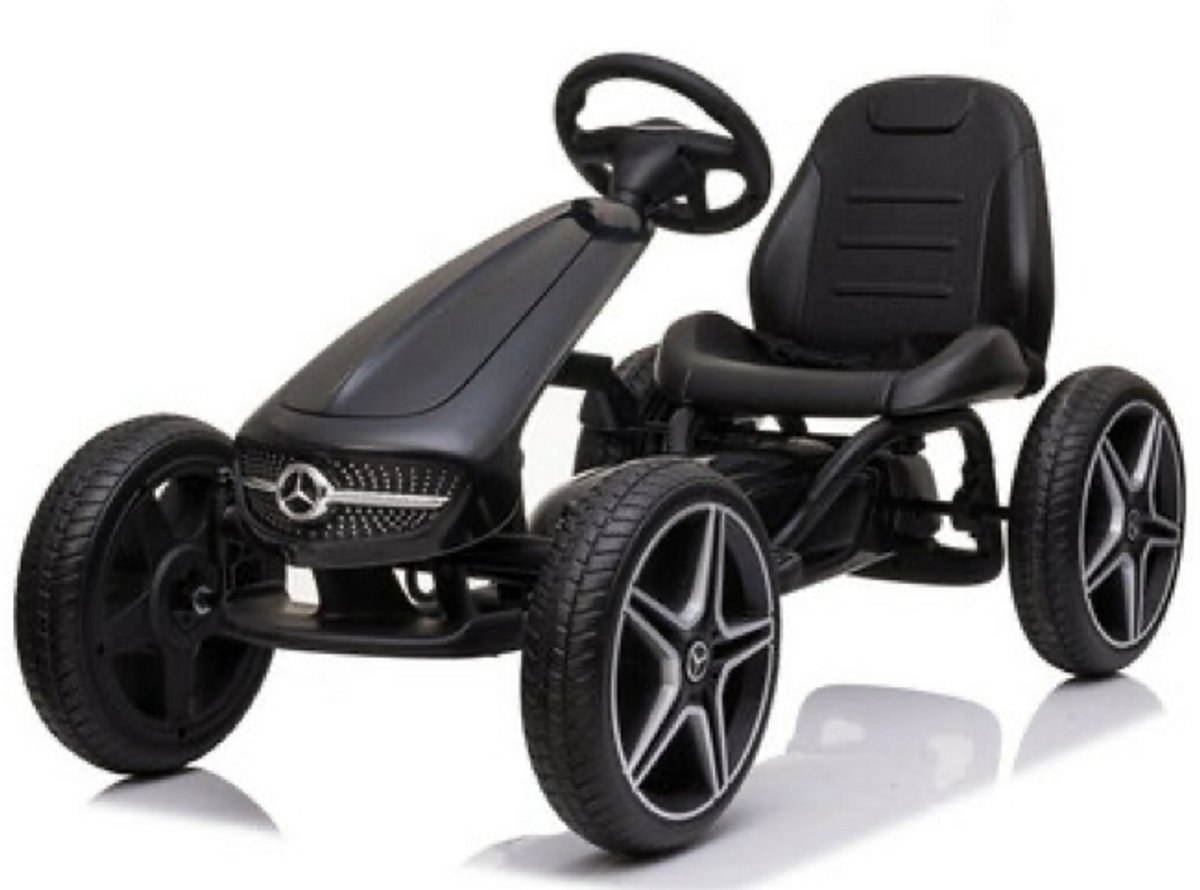 Mercedes Skelter 3 tot 7 jaar – Go Kart met Claxon – Kindervoertuig met Verstelbaar Zadel, EVA-Wielen & HandremMo