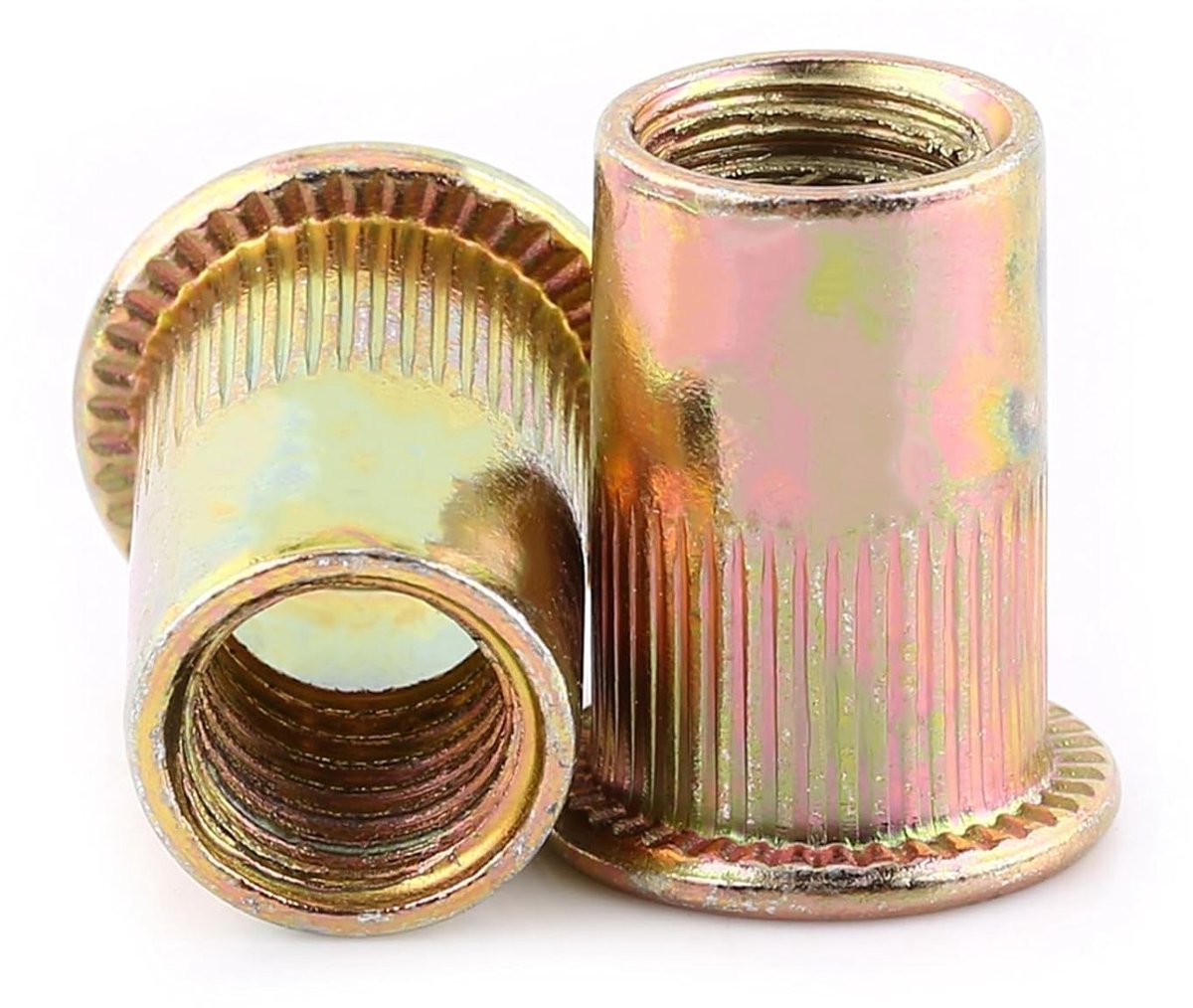 Carbon Stalen Platte Draad Rivet Moer, Flens Rivnut, Ribbel Moer, 100 Stuks voor M3-M12 Toepassingen