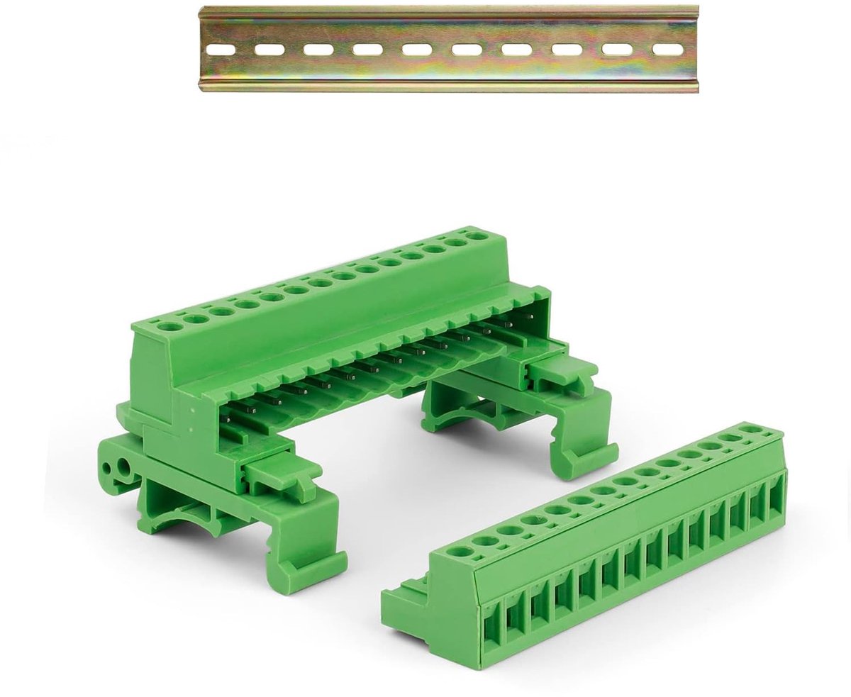 Dailygoods - Rij klem - DIN-railklemmen - Betrouwbare verbinding - 14 naaldgaten - Snoergeleiding - Voor bedrading - Geschikt voor schakelomzetting -...