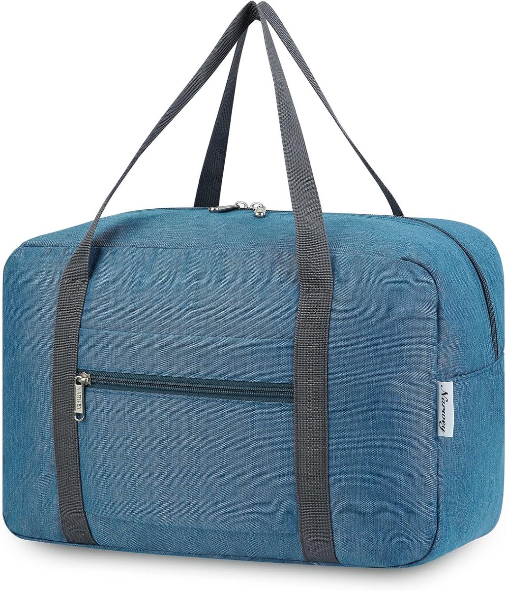 Thijox - Opvouwbare Ryanair Handbagage 40x20x25 cm - Lichtgewicht Weekendtas voor Dames en Heren - Marineblauw - Ideaal voor Reizen, Onder-Stoel Tas,