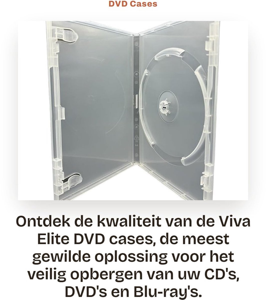 Dailygoods- DVD Case Duurzaam - DVD Hoes - CD Hoes - Opbergdoos - Transparante Cover - 50 Stuks - 6-3/4" x 5-5/16" x 1/2