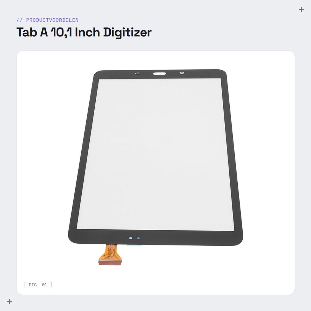Dailygoods - Tab A 10,1 Inch - Digitizer Glasvervanging - Ideaal voor Snelle Installatiereactie - Kristalhelder - Touchscreen Vervanging - Geschikt vo...