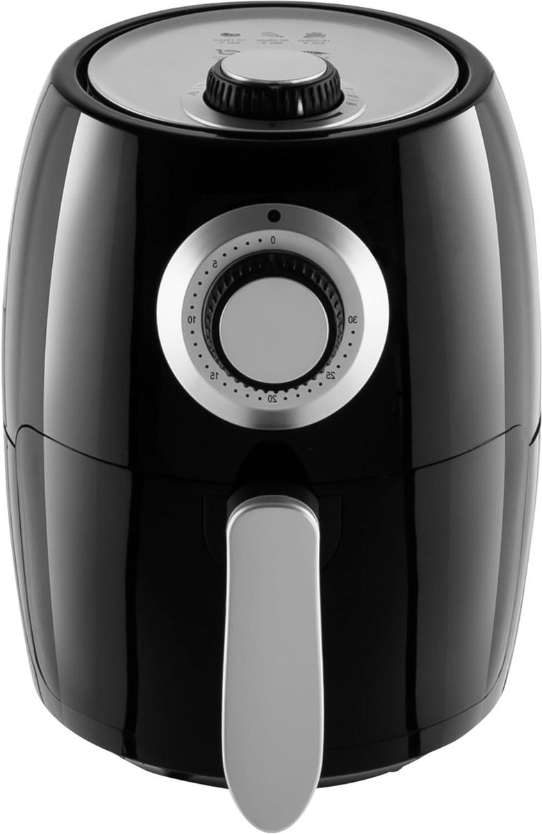Airfryer Compact - Elektrische Frituurpan - Gezonder Koken - Antiaanbaklaag - 2.3 Liter - Zwart