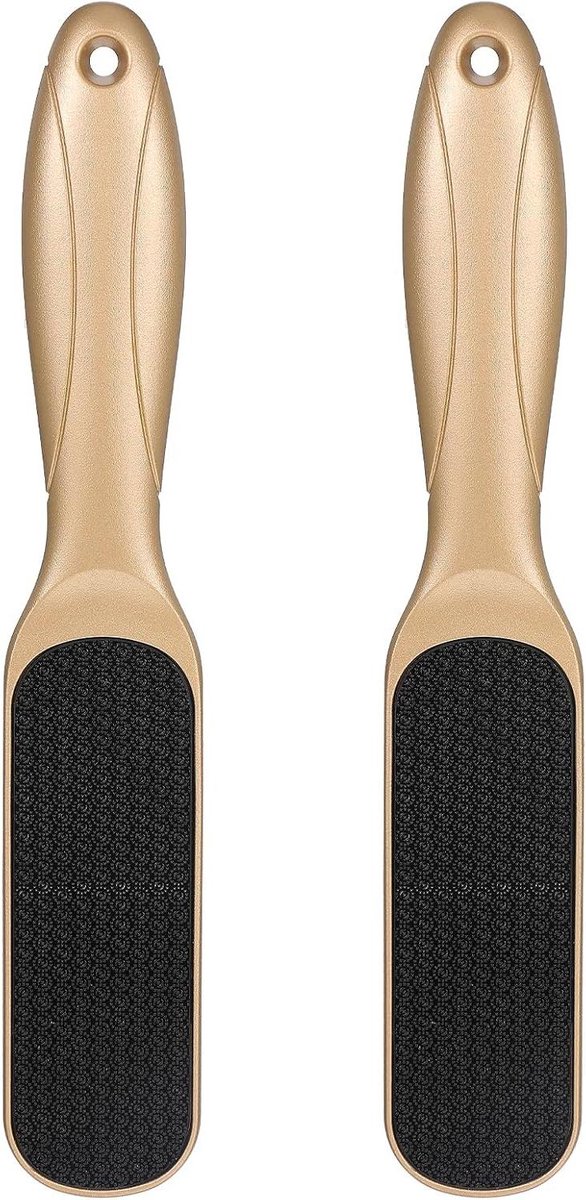 Nano Glas Voetvijl - Eeltverwijderaar Hiel - Voeten Verzorgen - Ergonomisch Handvat - 23 cm - Goud