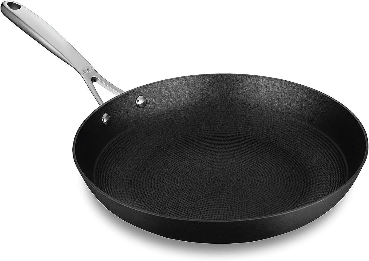 Gietijzeren koekenpan Hybride pan Dagelijks koken Lichtgewicht en roestvrij 20 cm diameter Zwart