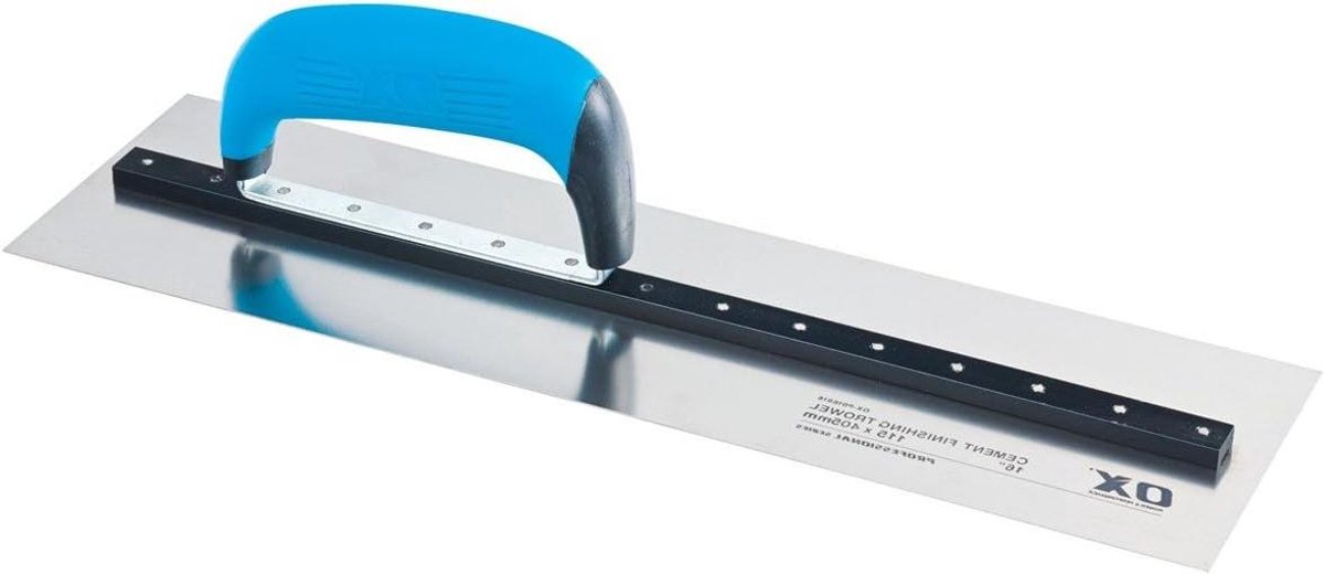 Afwerktroffel Cement - Gereedschap Troffel - Glad Maken Beton - Ergonomisch Handvat - 350mm - Zilver