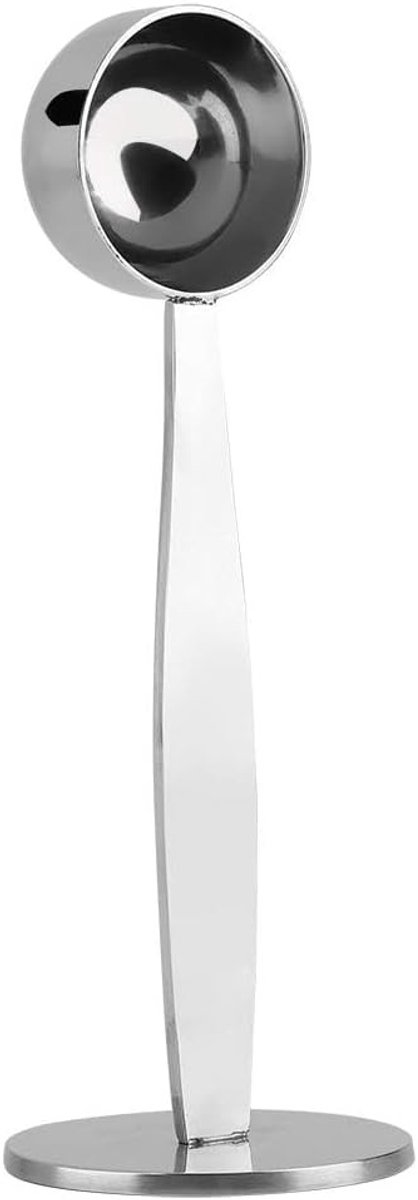 2-in-1 Koffielepel van RVS met 15ml Maatlepel en Gemalen Koffiepoeder, Perfect voor Koffieliefhebbers en Barista's, 5.7 x 2 x 1.4 inch