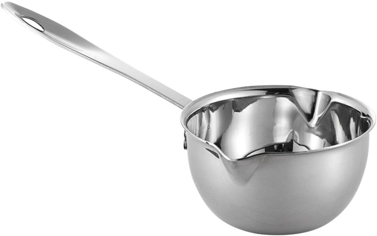 Roestvrijstalen Melkpan van 150ml met Dubbele Gietopening - Ideaal voor Boter Smelten, Kof