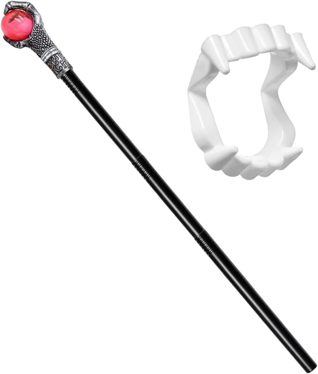 Vintage Halloween Wand van 108 cm met Tanden voor Vampier Kostuum en Feestaccessoires, Perfect voor Rollenspel en Verkleedpartijen