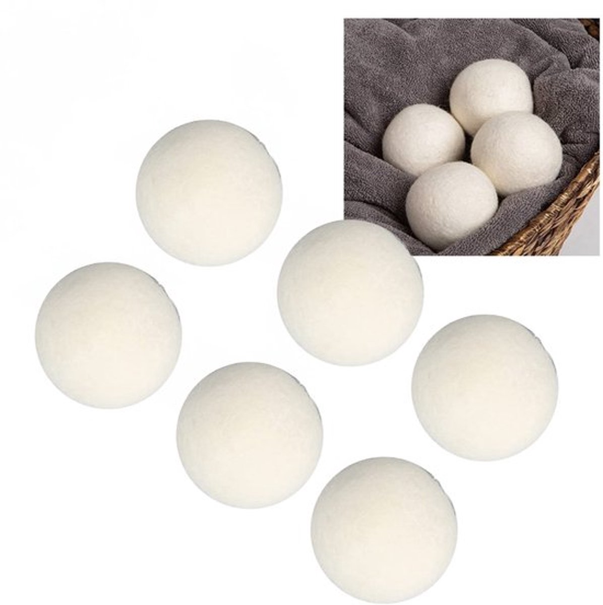 Allecto - Herbruikbare Droogballen - Wollen Wasballen - Vermindert