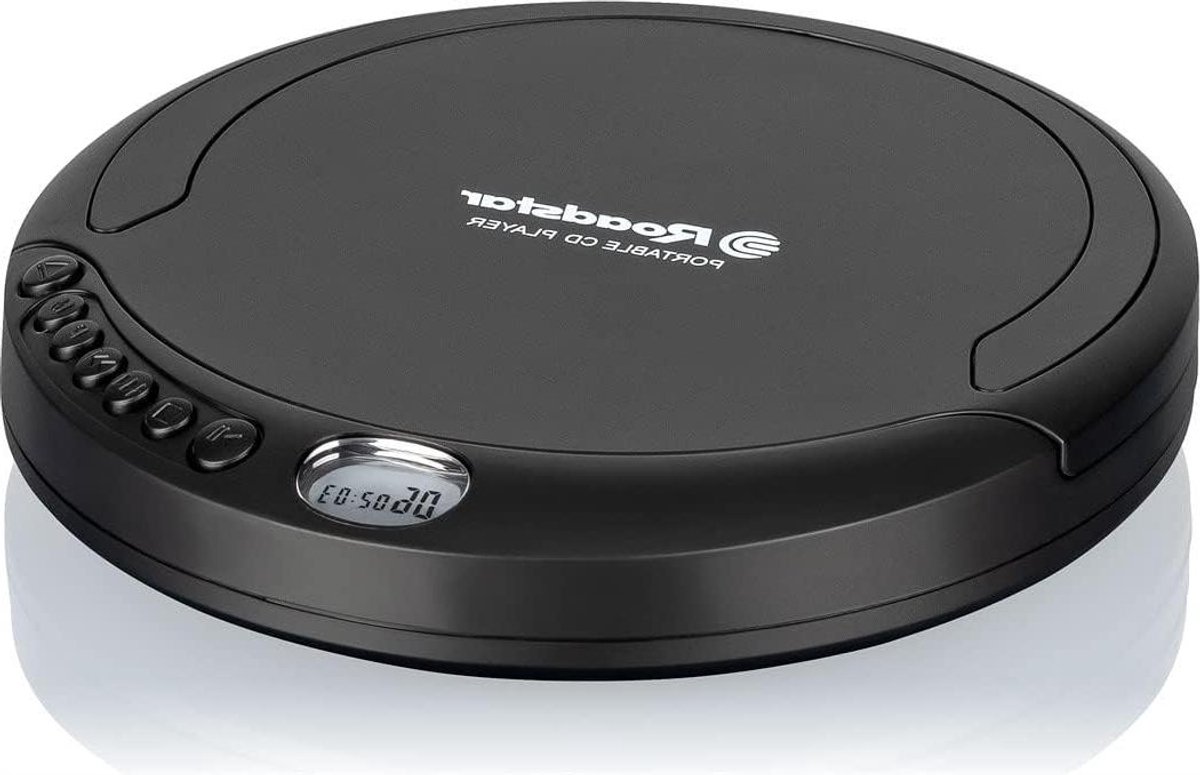 Draagbare CD Speler - Muziekspeler Onderweg - Muziek Luisteren - LCD Display - 200 g - Zwart