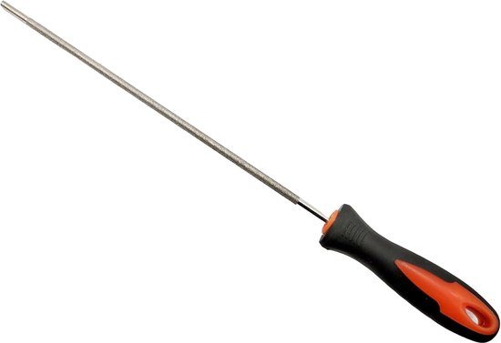 Diamantvijl Kettingzaag - Ronde Vijl - Ketting Scherp Maken - Keuze Uit 3 Maten - 48mm - Zwart Oranje — afbeelding 5