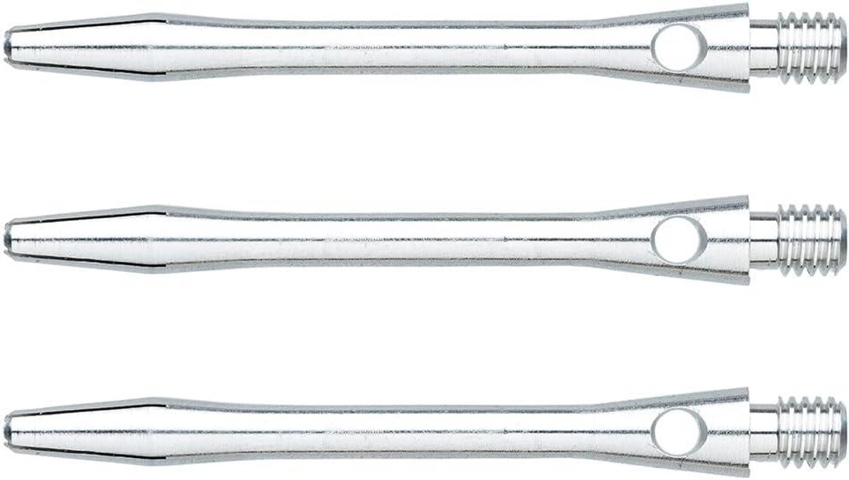 Dartschachten Aluminium - Reserve Onderdelen - Darts Spelen - Kruisgatvergrendeling - Medium 46 mm - Zilver