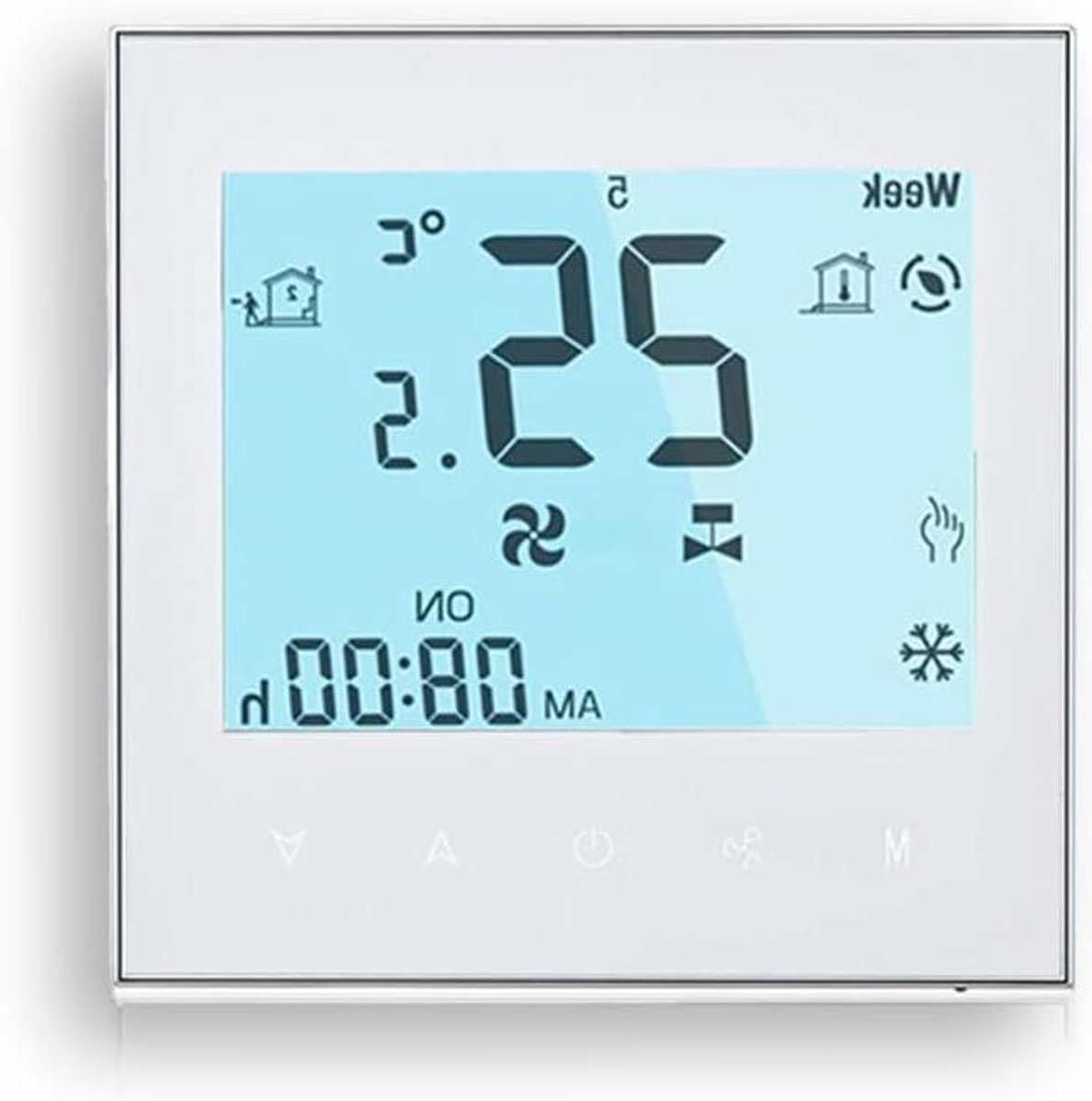 Slimme Thermostaat - Verwarming Bediening - Energie Besparen - App Bediening - 5+1+1 Dagen - Wit
