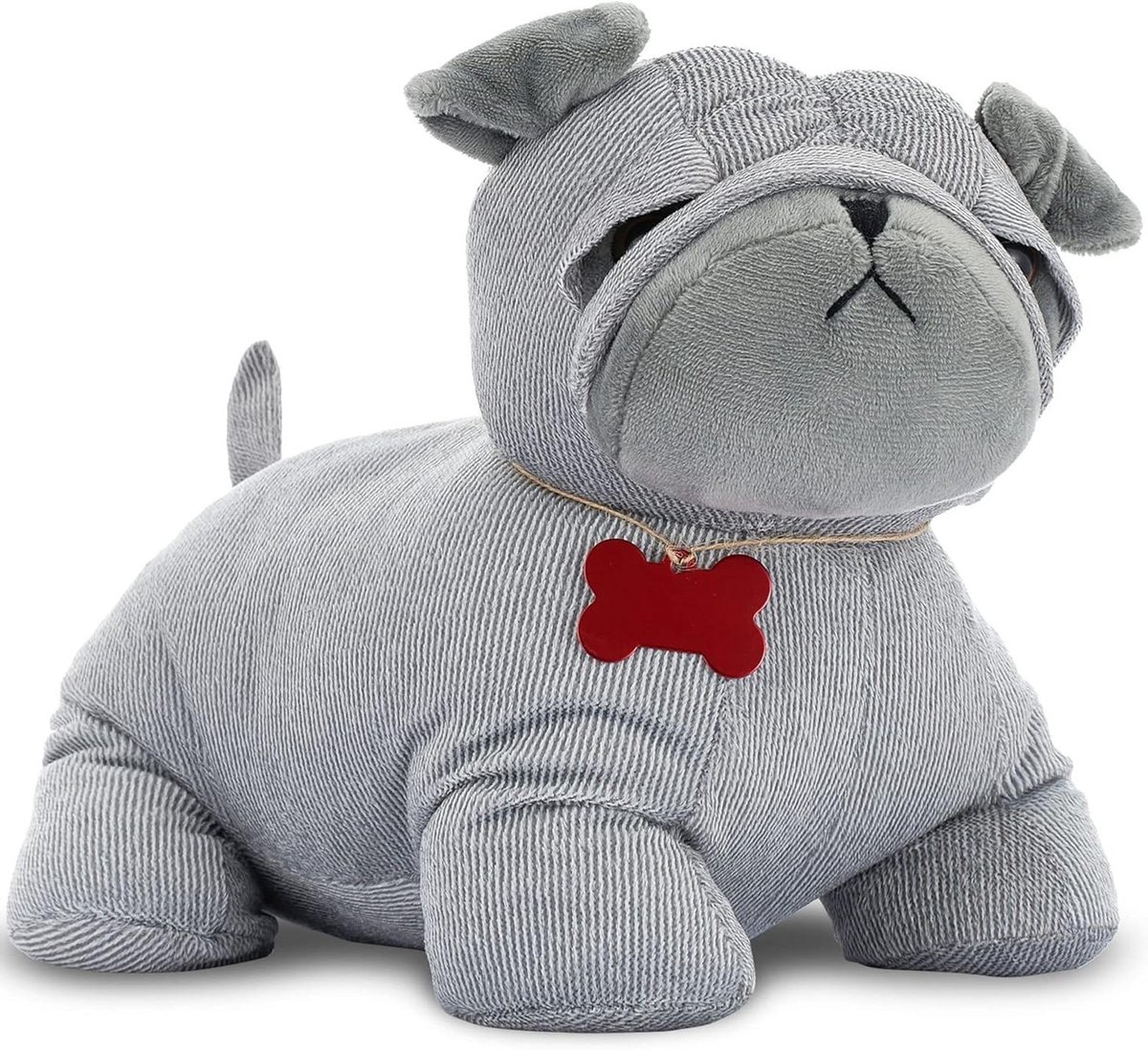 Deurstopper Hond - Dieren decoratie - Houd deuren open - Extra zware vulling - 20 cm hoogte - Grijs