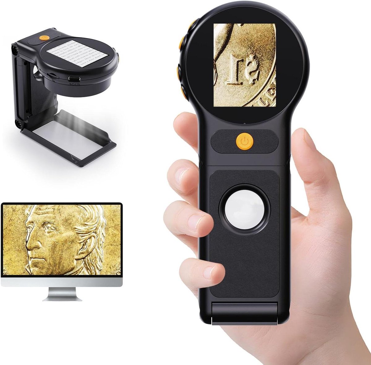 Vergrootglas met Licht - Handheld Loep - Lezen en Hobby - 30x Vergroting - Compact Formaat - Zwart