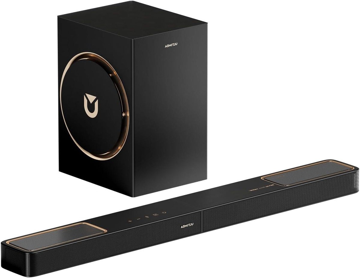 Dolby Atmos Soundbar - Surround Systeem - Thuisbioscoop Ervaring - Met Opwaartse Speakers - 6.5 Inch Subwoofer - Zwart