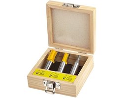 Router Bit Set - Dado Bits - Houtbewerking Groeven - Ondermaat voor Multiplex - 1/4 1/2 3/4 inch - Wolfraamcarbide