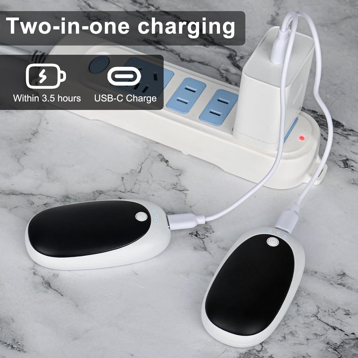 Handwarmers, oplaadbaar, 2 stuks, magnetische elektrische draagbare verwarming, 6000 mAh, zakformaat, ultralicht en dun, 3 standen, verwarming, snel opwarmen, herbruikbare warme handen voor buiten — cadeau in Sport & Outdoor - foto 3