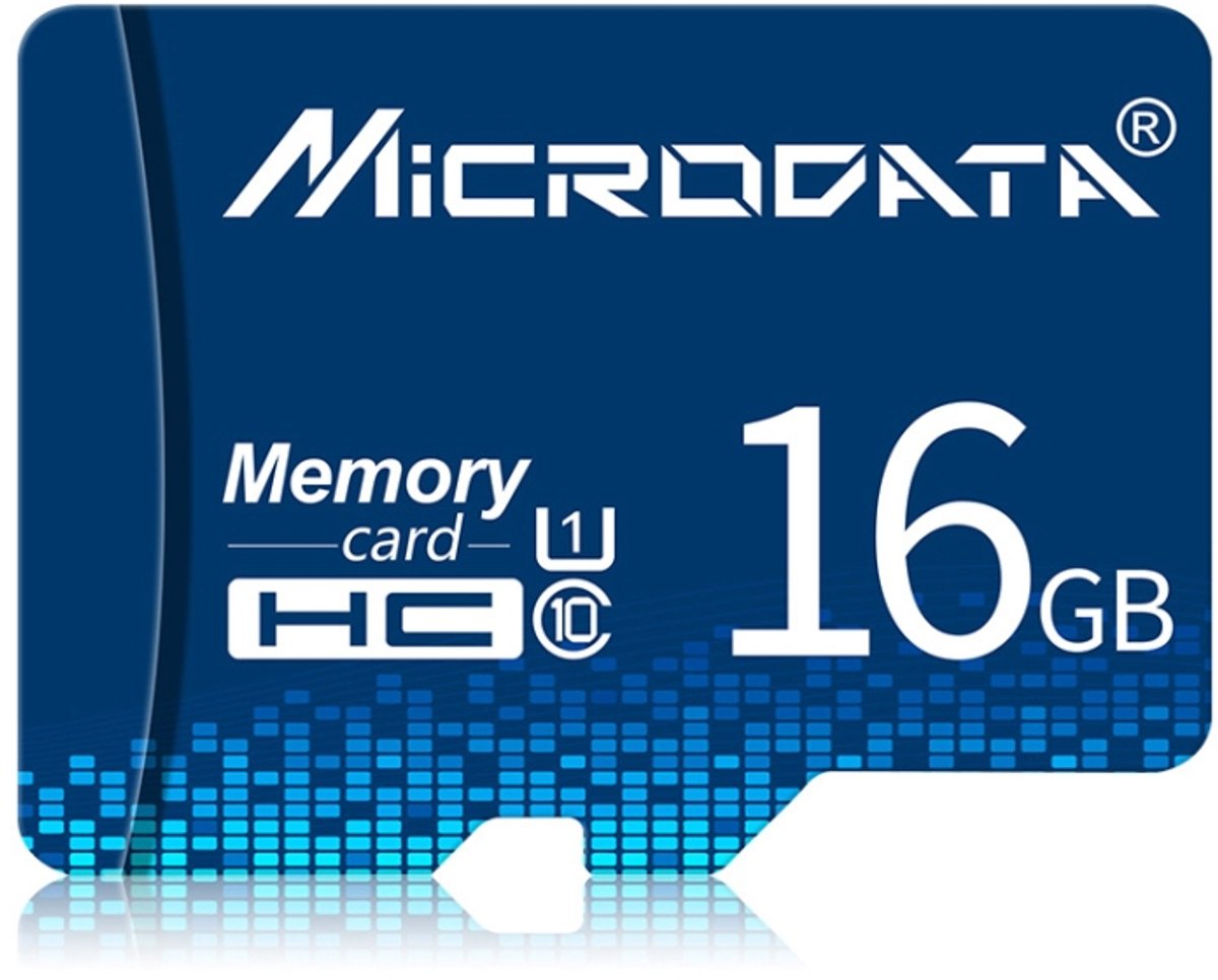 MICRODATA 16GB U1 blauwe TF (Micro SD) geheugenkaart