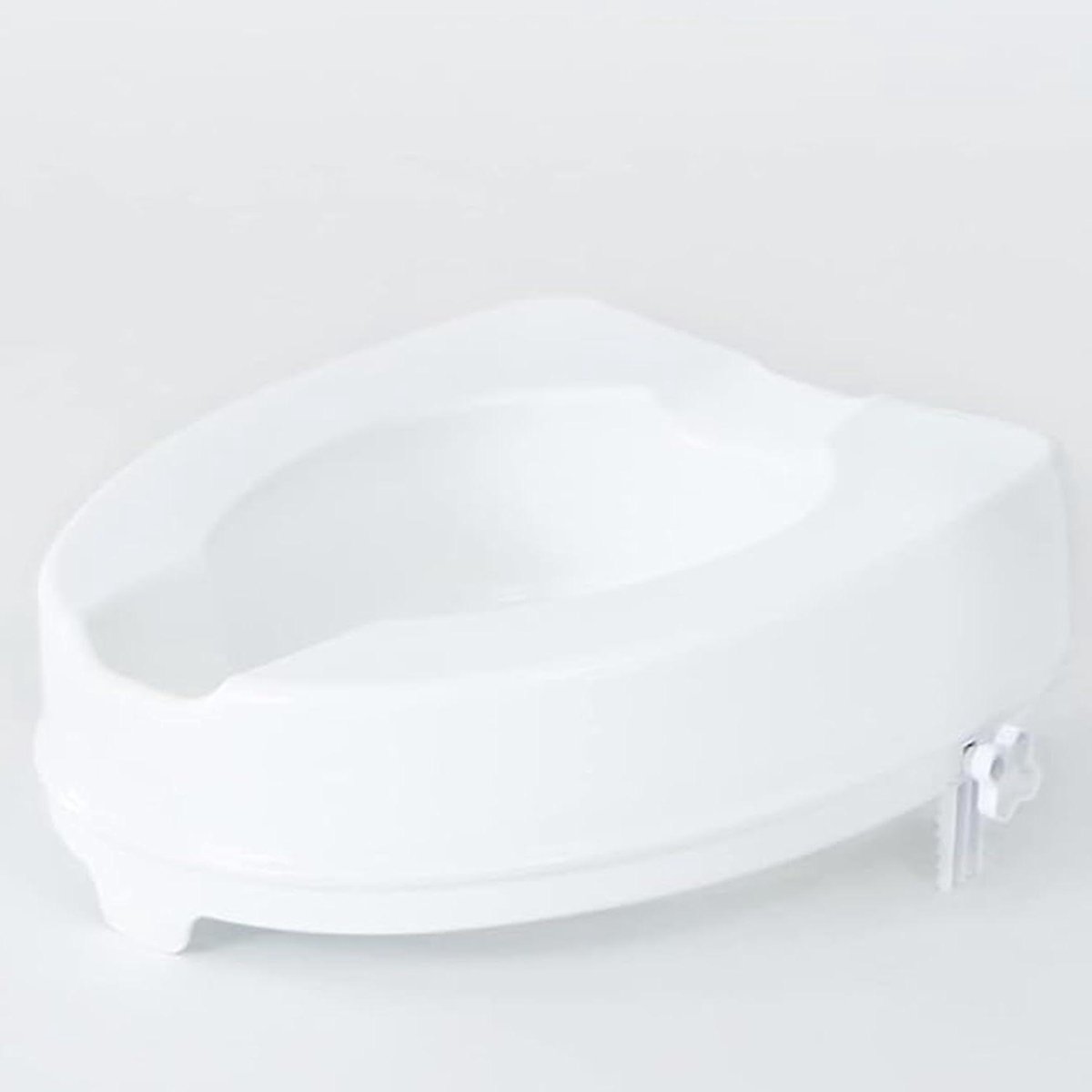 Toiletverhoger - Verhoogde WC Bril - Veilig Zitten - Met Gevoerde Armleuningen - 12 cm Hoog - Wit