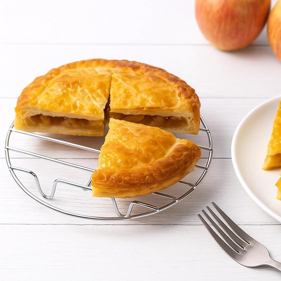Rond stoomrek van roestvrij staal, 7 inch, ideaal voor stomen, bakken en koken in een snelkookpan of airfryer van Merkloos — afbeelding 5