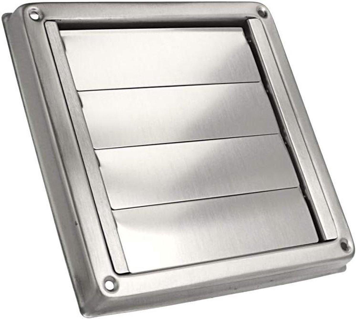Ventilatie Rooster - Afvoerlucht rooster - Lucht afvoeren - Zelfsluitende lamellen - 200 mm - Roestvrij staal