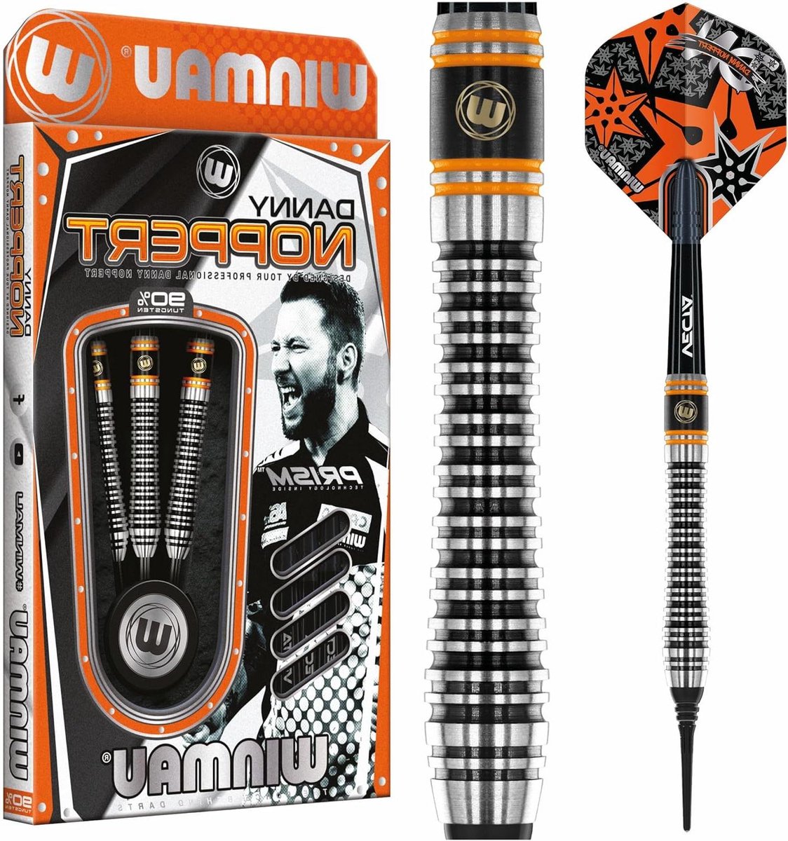 Professionele Dartset - Softdarts Set - Dartspeler Trainen - Wolfraam Barrel - 18 gram - Oranje